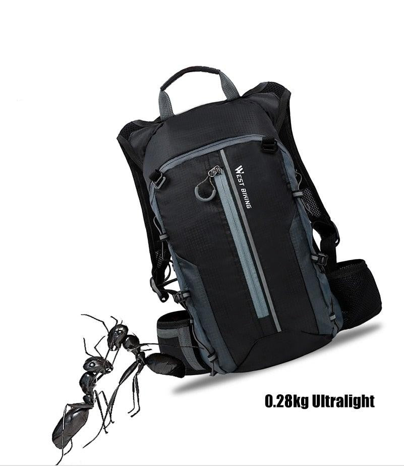 Sea Dragon Dreams 10L black waterproof hydration backpack with breathable mesh and reflective strips for outdoor sports