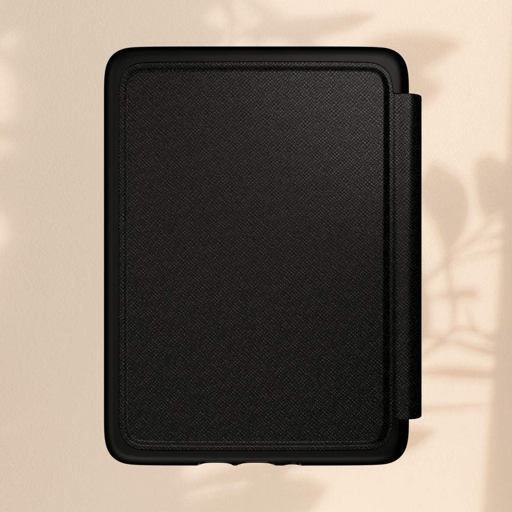 Sea Dragon Dreams black PU leather Kindle Paperwhite case with textured finish and magnetic closure
