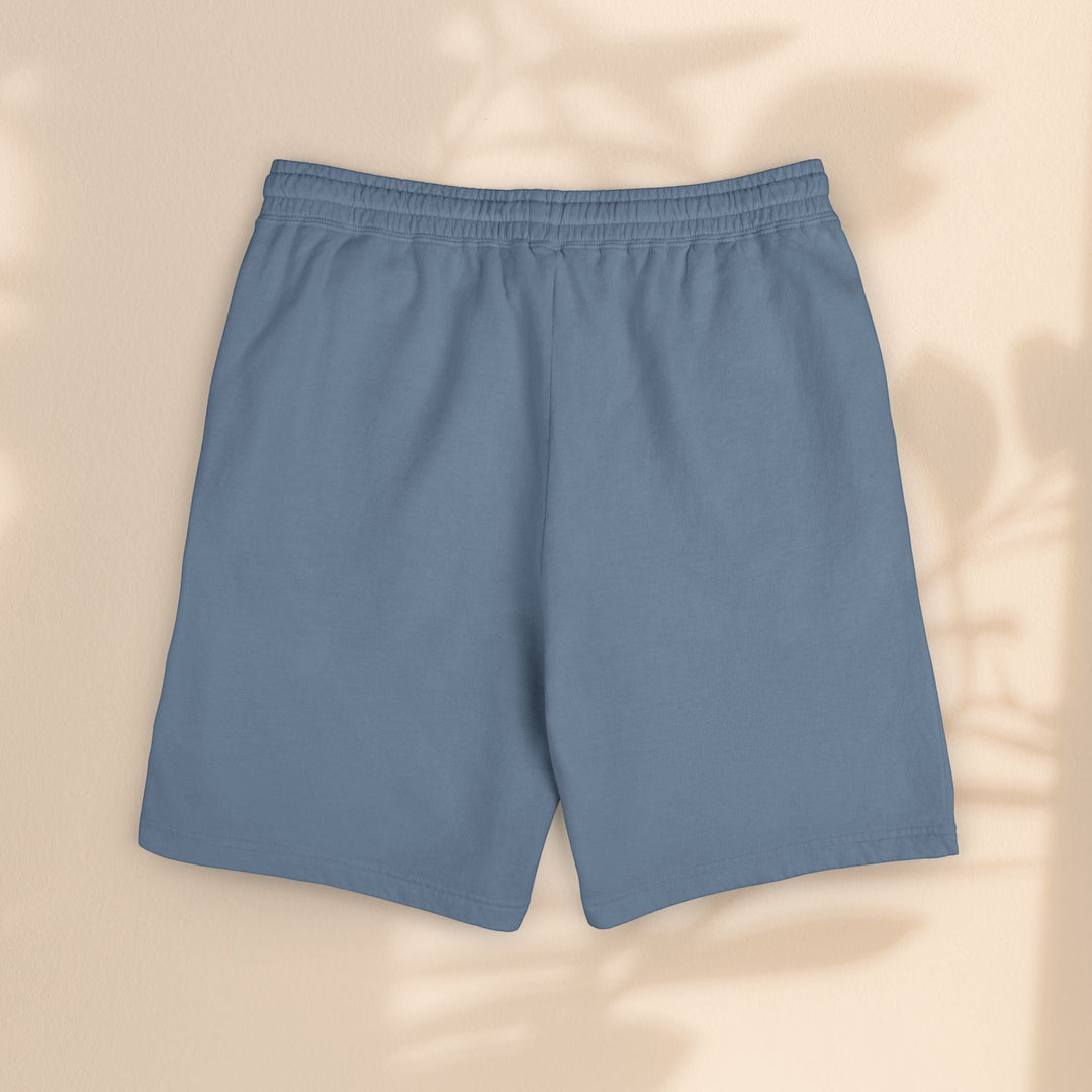 Sea Dragon Dreams pastel blue lightweight fleece sweat shorts with an elastic waistband and relaxed fit.