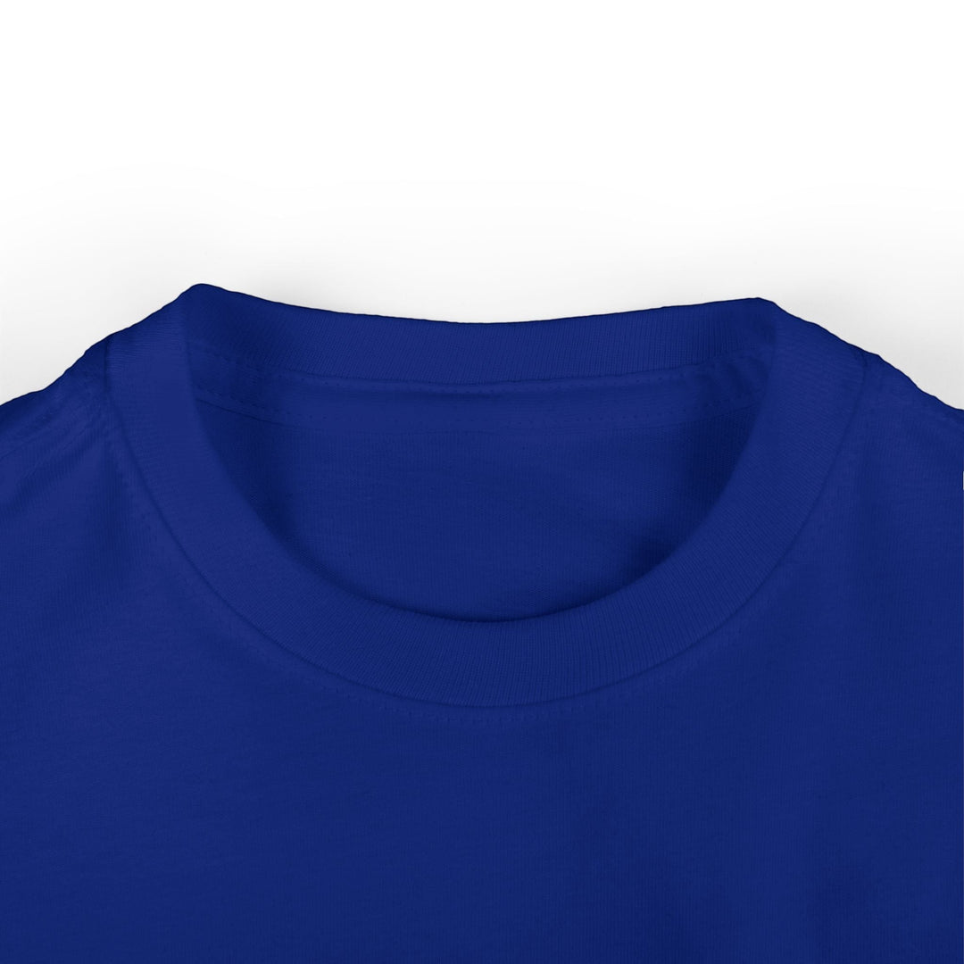 Sea Dragon Dreams blue infant fine jersey cotton t-shirt with ribbed crew neck collar