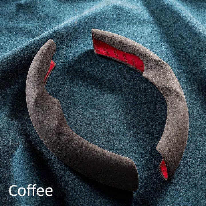 Sea Dragon Dreams coffee brown Alcantara steering wheel cover segments for Tesla Model 3 and Model Y