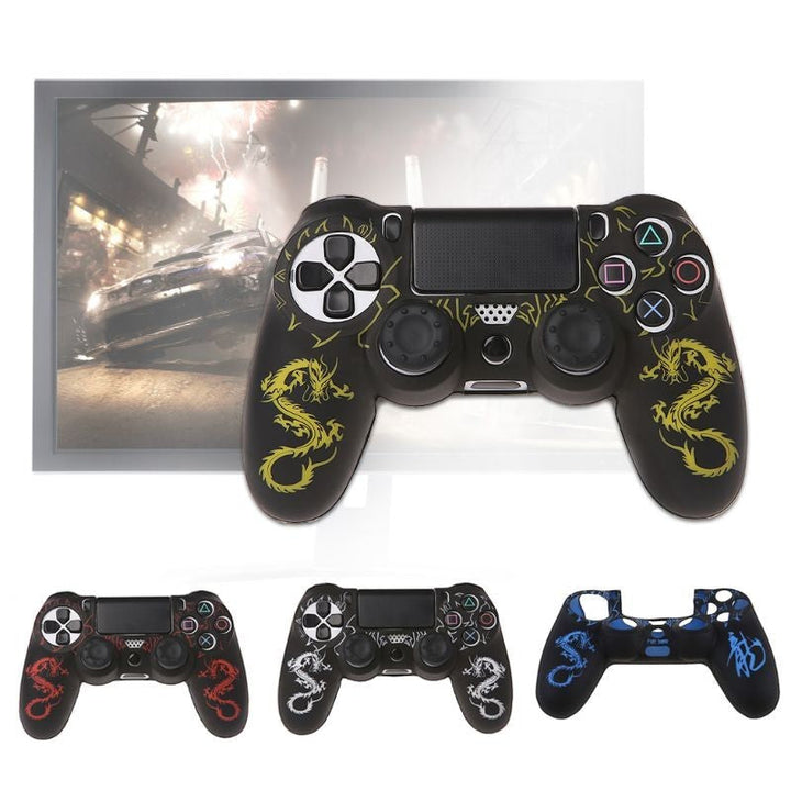 Sea Dragon Dreams silicone controller skins featuring dragon patterns and laser camouflage effects for gaming consoles.