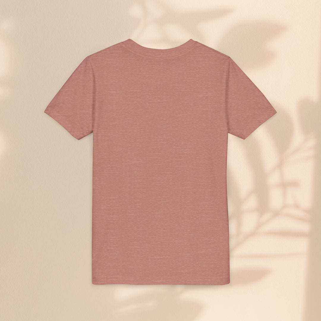 Sea Dragon Dreams youth t-shirt in a solid dusty rose colour, back view, made from soft cotton blend fabric.