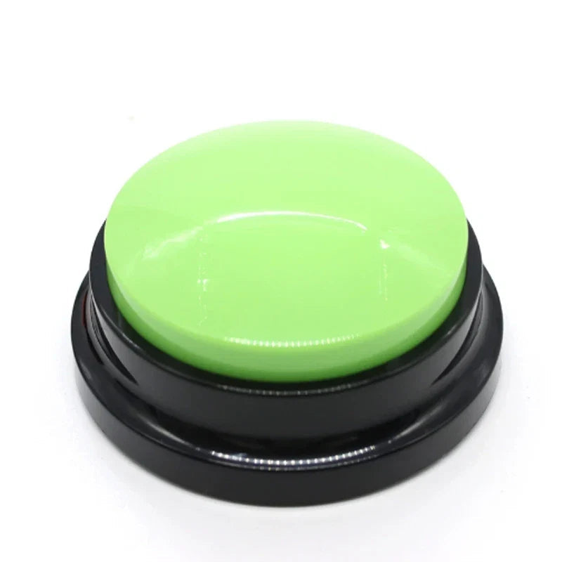 Sea Dragon Dreams recordable green and black pet communication button for interactive dog and cat training.