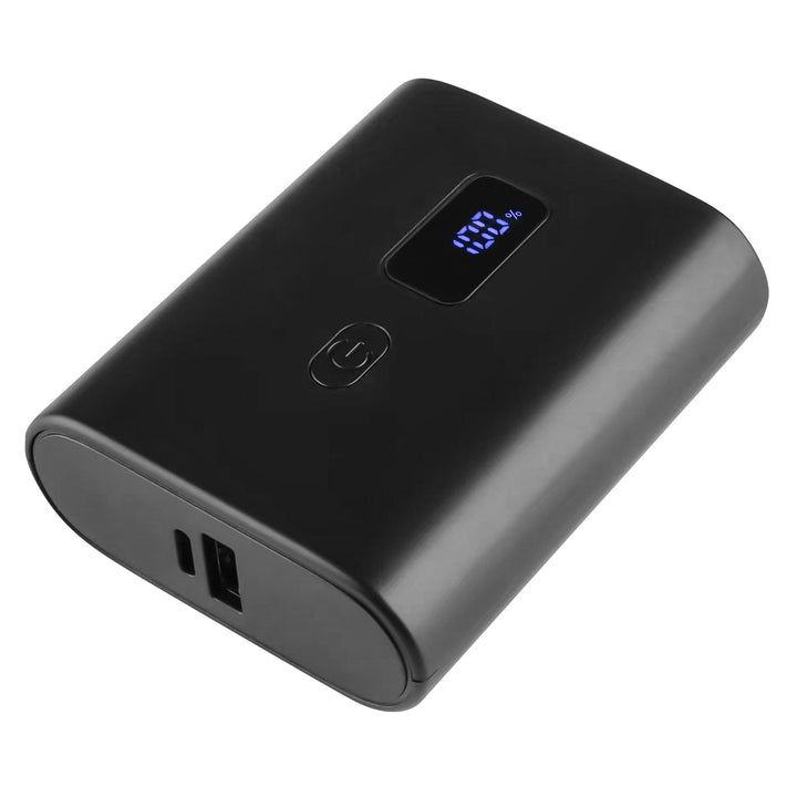 Sea Dragon Dreams black compact rechargeable battery pack for Dune heated vest with digital display and USB port