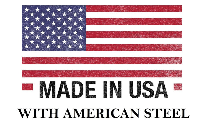 Sea Dragon Dreams American flag graphic with text Made in USA with American steel for metal mailbox toppers