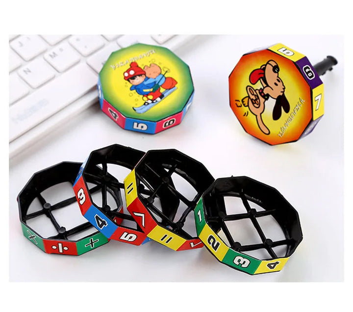 Sea Dragon Dreams Montessori-inspired math cylinder toy with rotating number rings for counting and arithmetic practice.