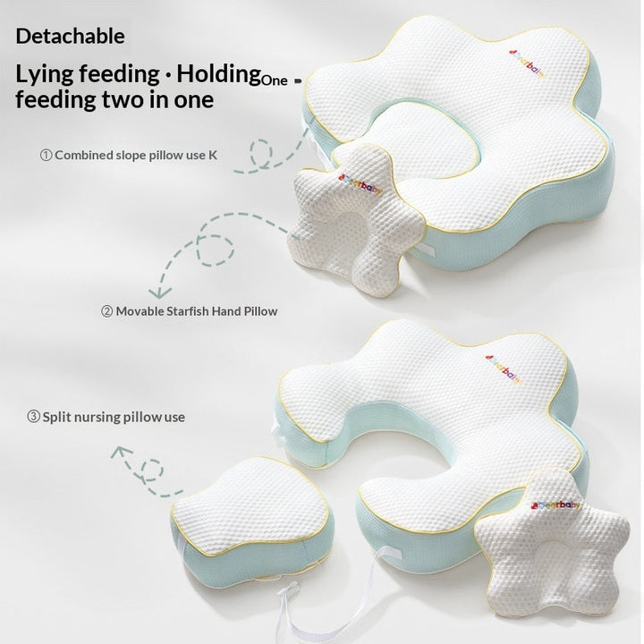 Sea Dragon Dreams nursing pillow set with detachable starfish head support for comfortable breastfeeding and feeding