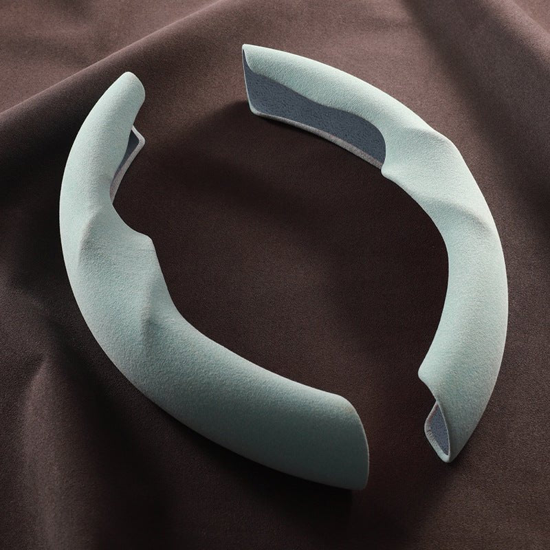 Sea Dragon Dreams light blue Alcantara steering wheel cover segments for Tesla Model 3 and Model Y interior upgrade