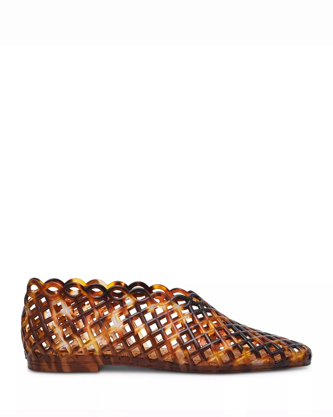 Sea Dragon Dreams Steve Madden GROVE tortoiseshell caged jelly ballet flats with a square toe and slip-on design.