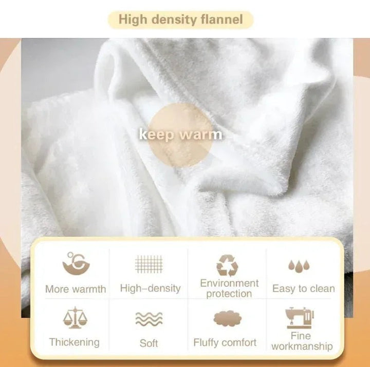 Sea Dragon Dreams high density white flannel fleece blanket showing soft texture and premium material quality