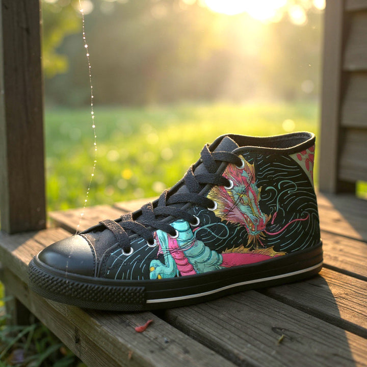 Women's Classic Sneakers - Sea Dragon Dreams Black