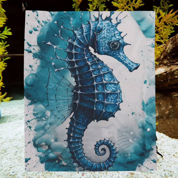 Velveteen Plush Blanket - SeaHorse