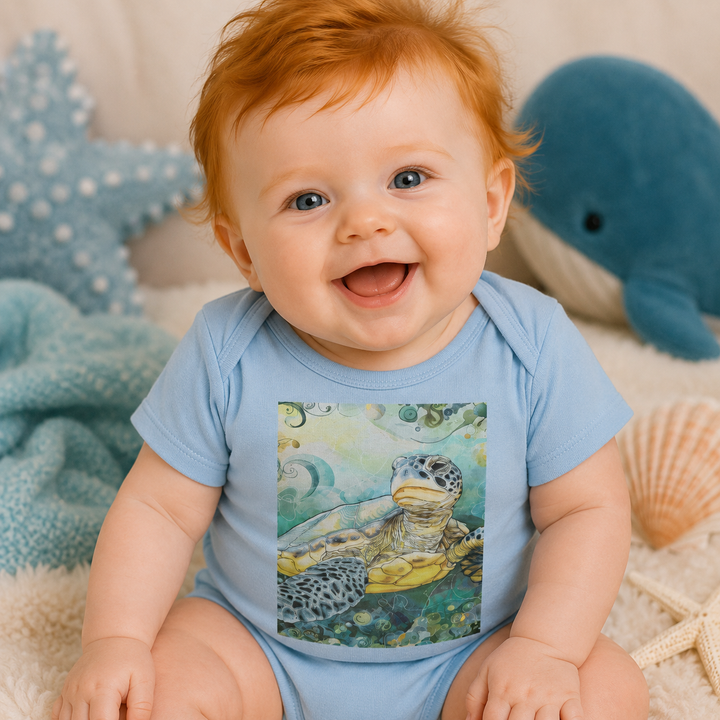 Sea Turtle Infant Bodysuit | Ocean Baby Onesie