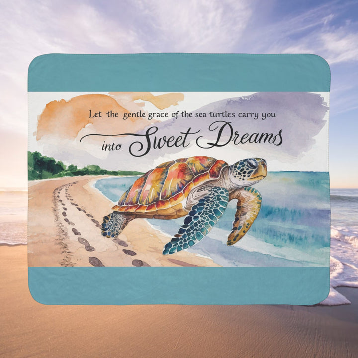 Fleece Sherpa Blanket - Sea Turtle Dreams