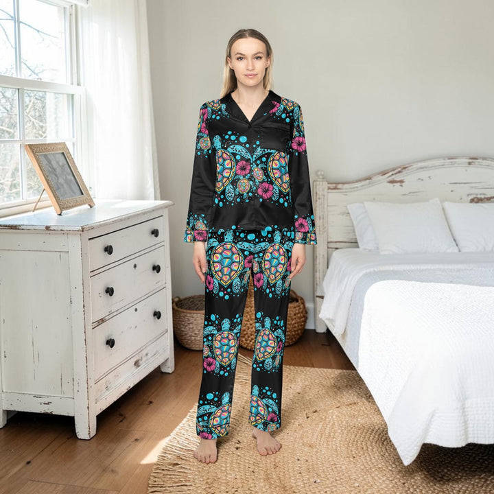 Sea Turtle Dreams Women's Satin Pajamas