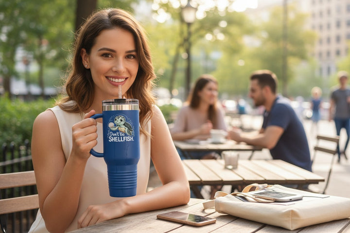 Don't Be Shellfish Insulated Travel Mug, 40oz