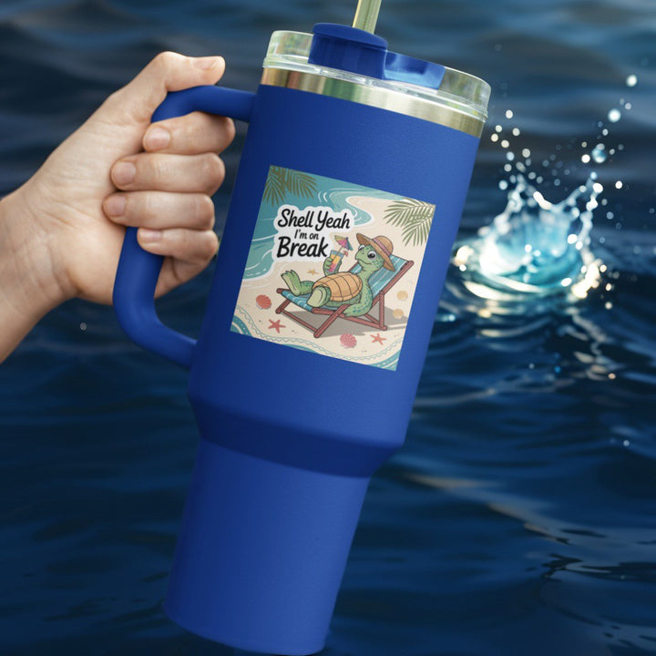 Shell Yeah On A Break Turtle Insulated Travel Mug, 40oz