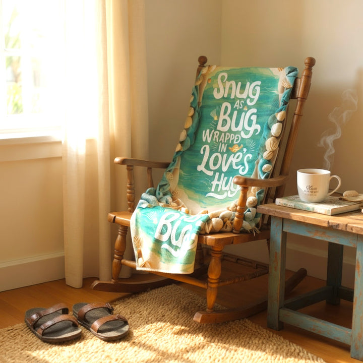 Soft Fleece Baby Blanket - Snug as a  Bug