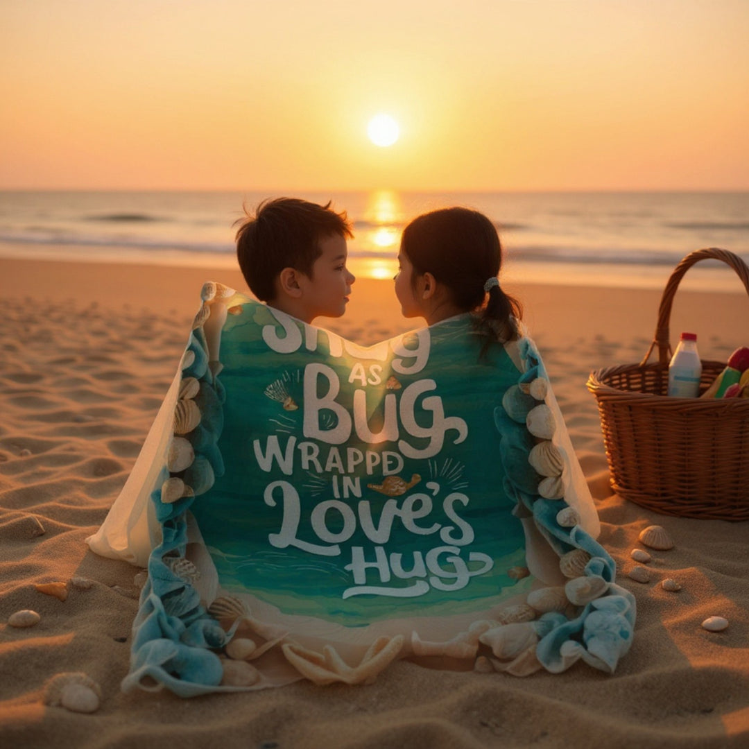 Soft Fleece Baby Blanket - Snug as a  Bug