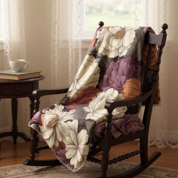 Floral Fragrance Sherpa Fleece Blanket – Flower Throw for Home & Gifts