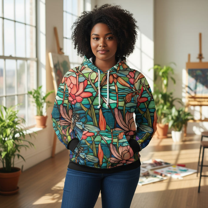 Unisex Pullover Hoodie = Dragonfly Glass