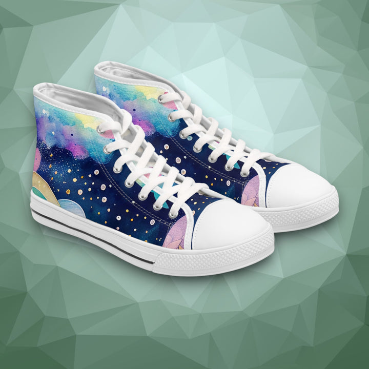Women's High Top Sneakers - Mermaid Starry Night