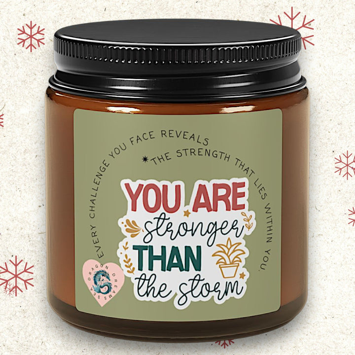 Scented Soy Candle (Multi-Size, Amber Jar) - Stronger Than The Storm