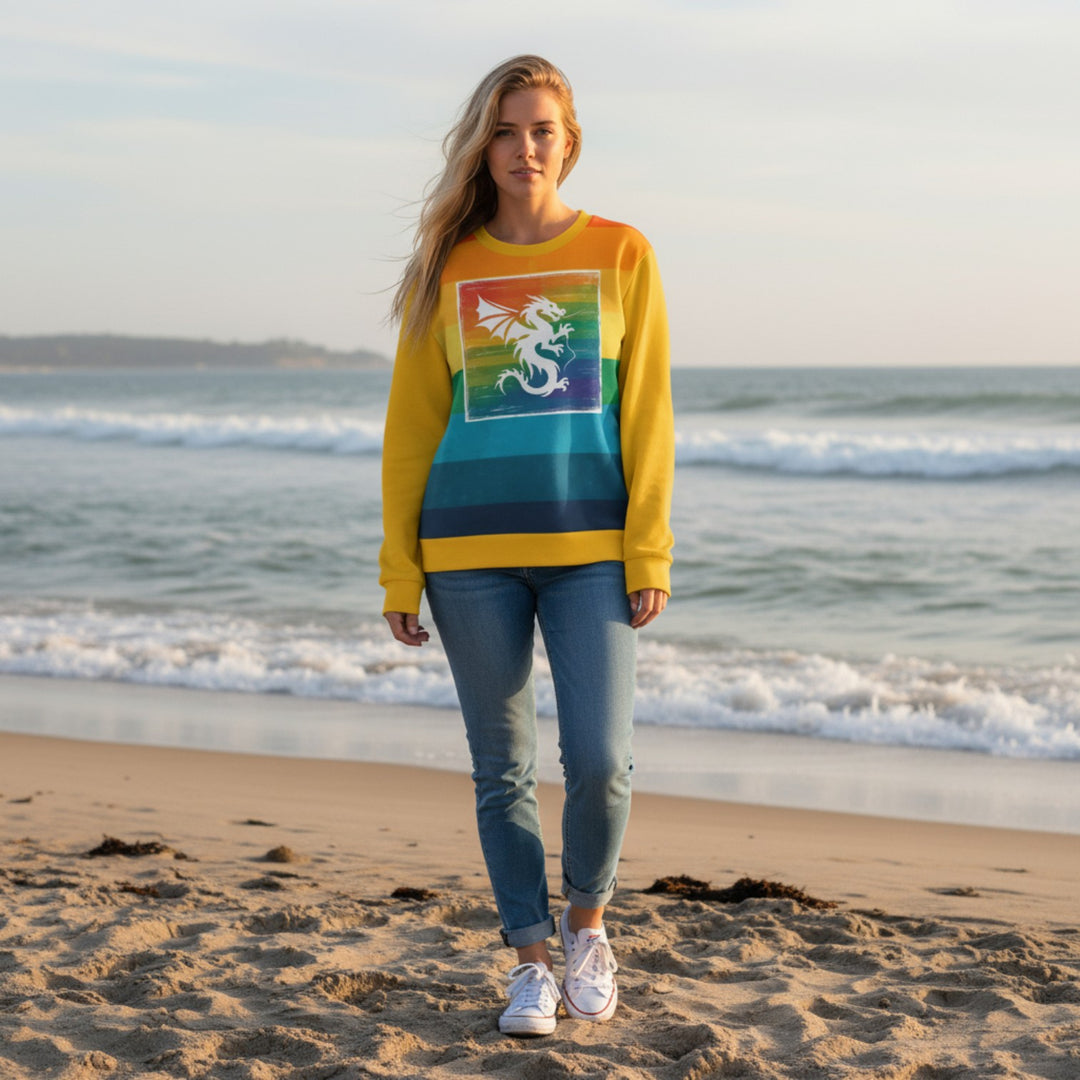 Lightweight Sweatshirt - Striped Dragon