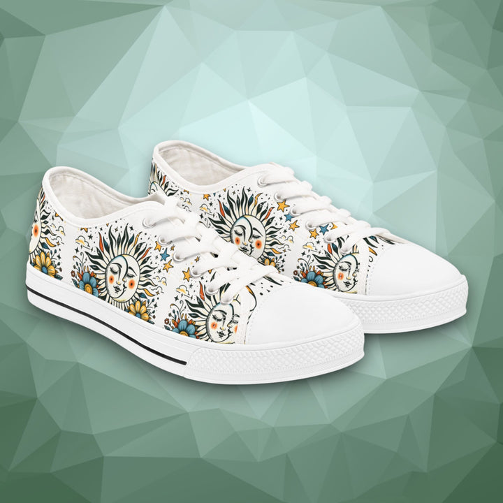 Women's Low Top Sneakers - Sun and Moon