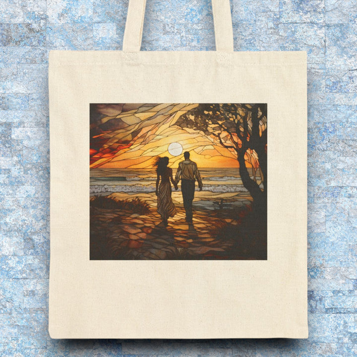 Cotton Canvas Tote Bag - Sunset Lovers