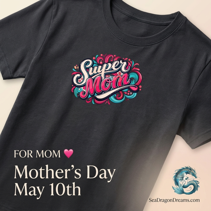Super Mom CVC Jersey T-shirt - Colorful & Fun Design for Mother's Day and Everyday Wear