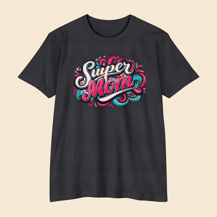 Super Mom Jersey T-shirt - for Mother's Day and Everyday Wear