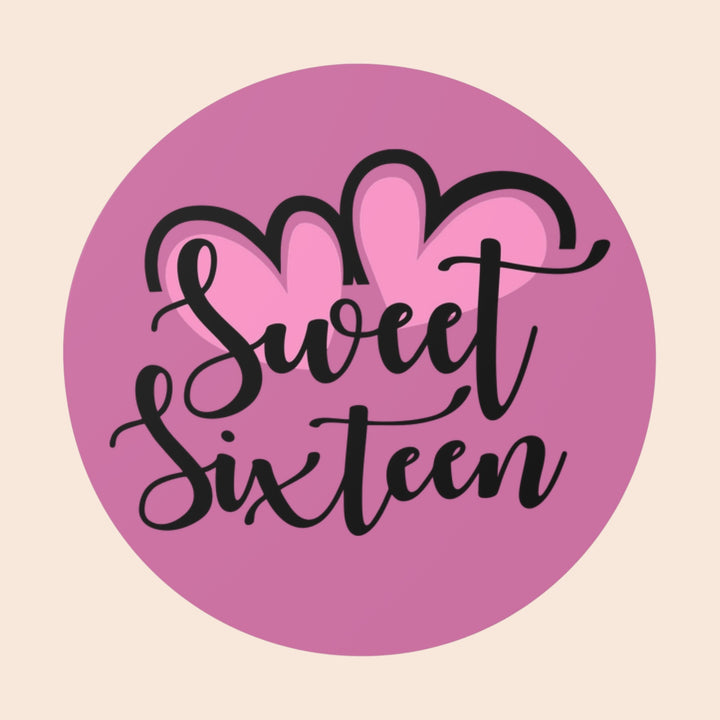 Sweet 16 Round Vinyl Stickers