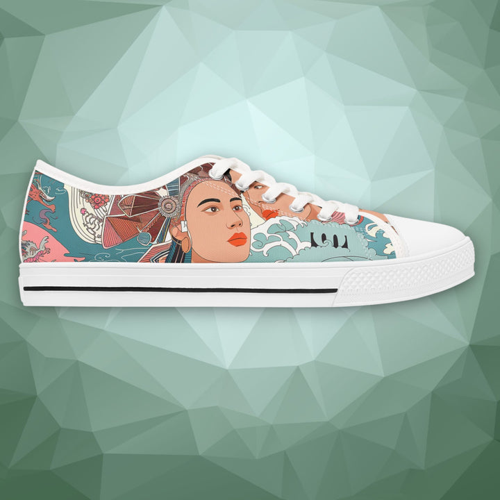 Women's Low Top Sneakers - Sweet Aztec Dreams