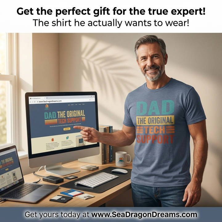 Tech Support Dad T-Shirt – Funny Father’s Day Gift Tee