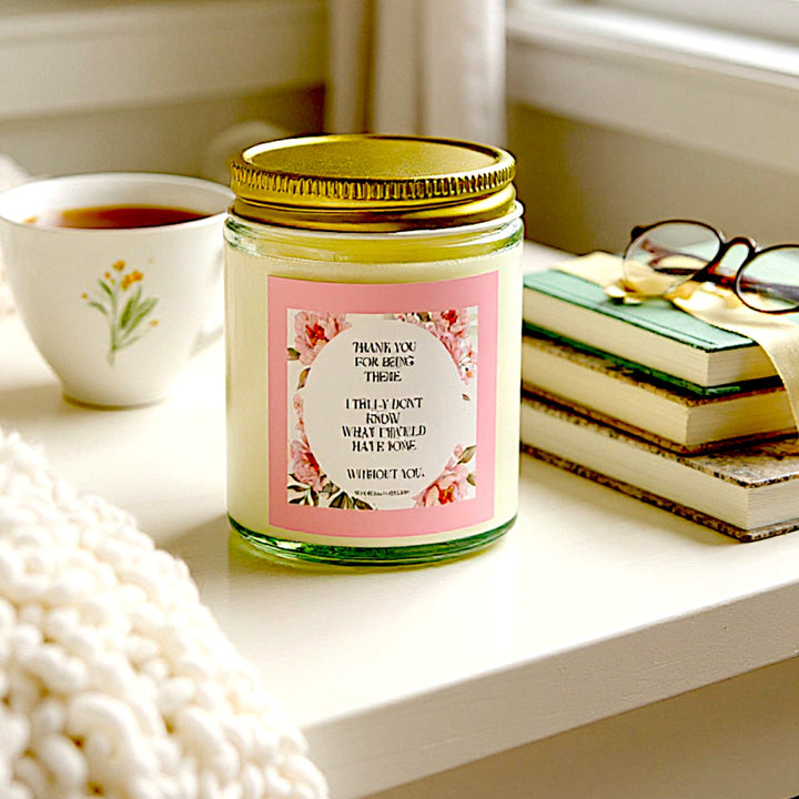 Scented Coconut Apricot Candles (4oz, 9oz) - Thank You For Being There