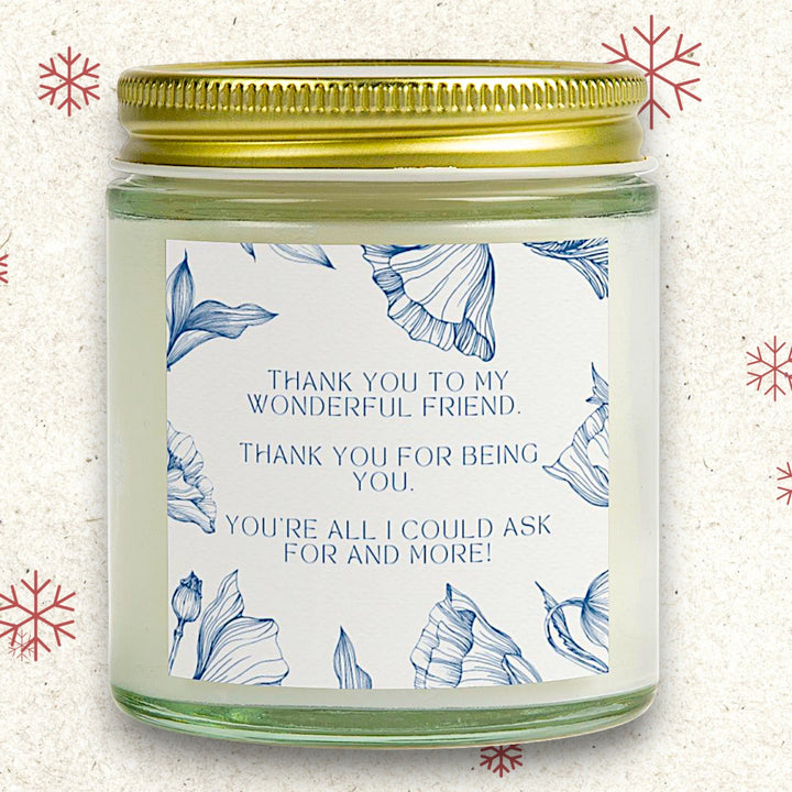 Scented Candles, Coconut Apricot - Thank You Friend