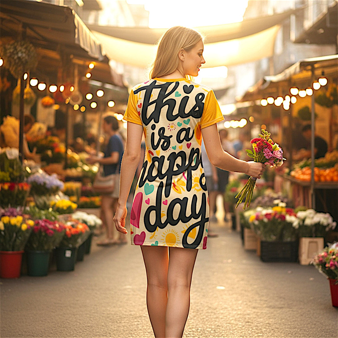 T-Shirt Dress  - This is a Happy Day