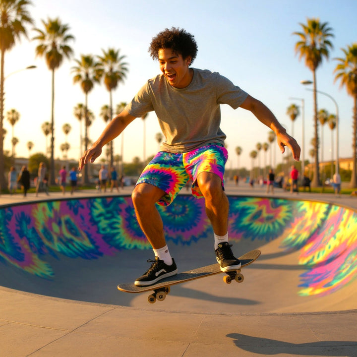 Vibrant Tie-Dye Unisex Swim Shorts - Perfect for Summer Fun!