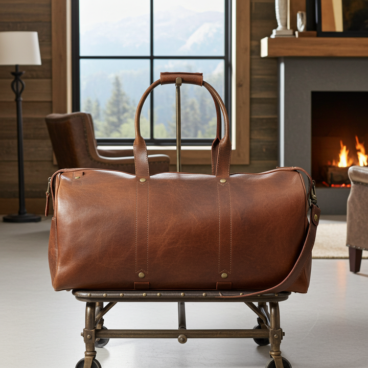 The Expedition Duffle – Premium Italian Leather Travel Bag