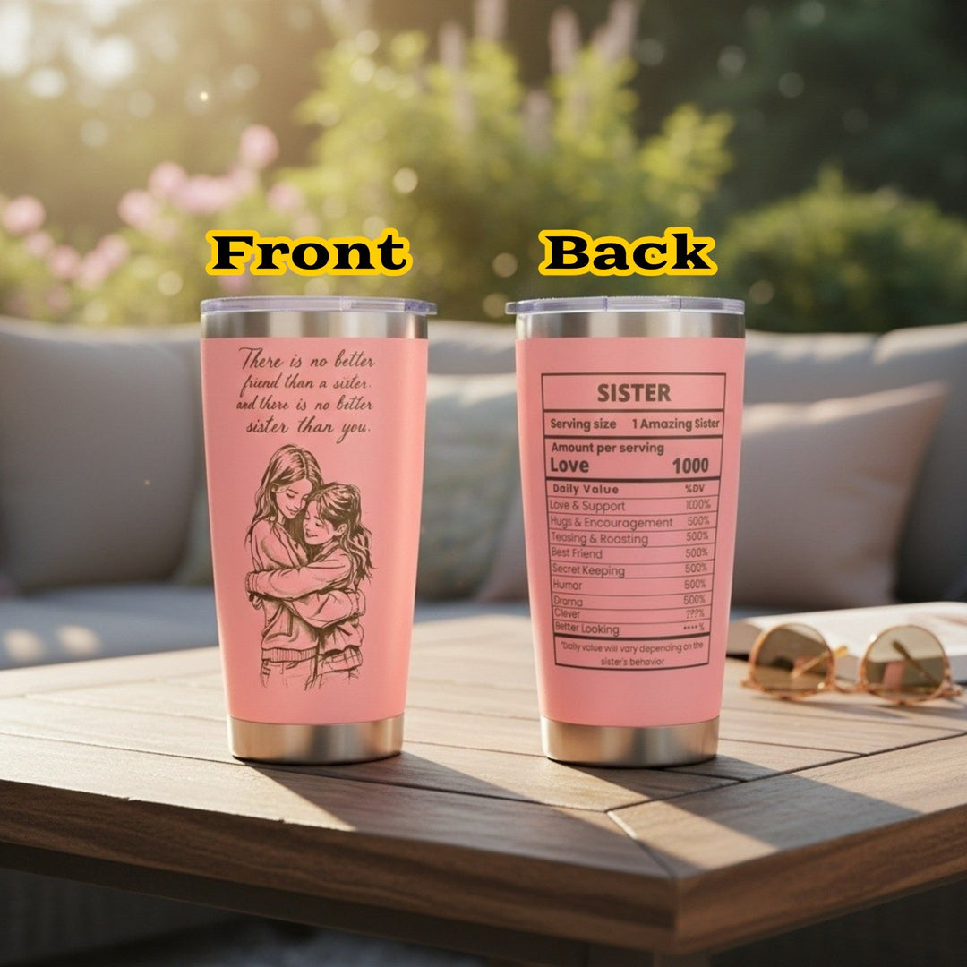 Sister Gift 20oz Insulated Stainless Steel Travel Tumbler