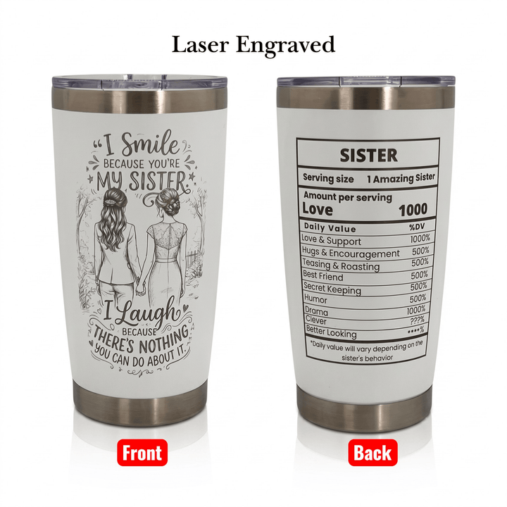 Sister Gift 20oz Insulated Stainless Steel Travel Tumbler