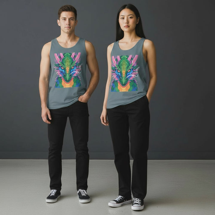 Serapha Dragon Graphic Unisex Tank Top - Perfect for Summer Festivities or Casual Wear