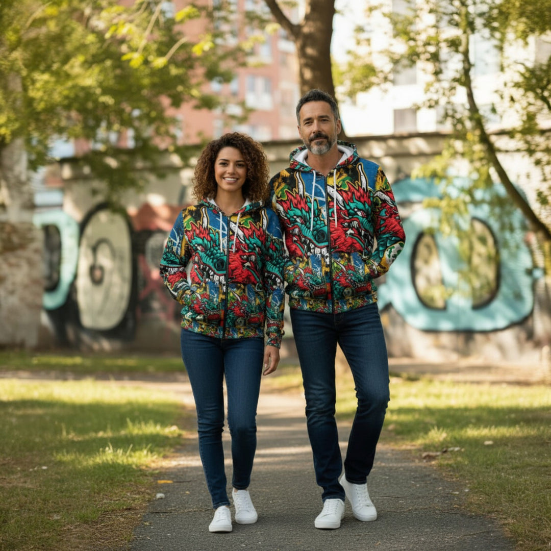 Unisex Zip Hoodie - Street Dragon