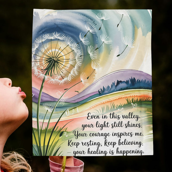Courage in the Valley - Velveteen Plush Blanket – Your Healing is Happening