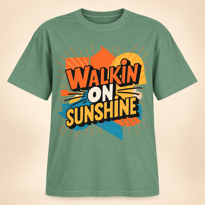 Unisex Garment-Dyed T-shirt - Walking On Sunshine