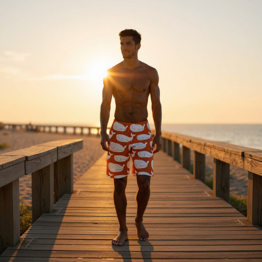 Men's Jogger Shorts - Whales
