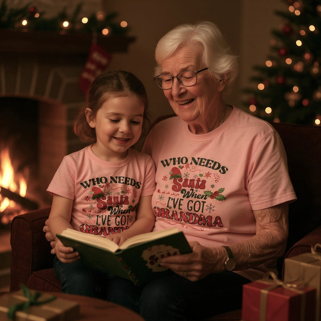 Kids Heavy Cotton™ Tee - Who Needs Santa When I Have Grandma