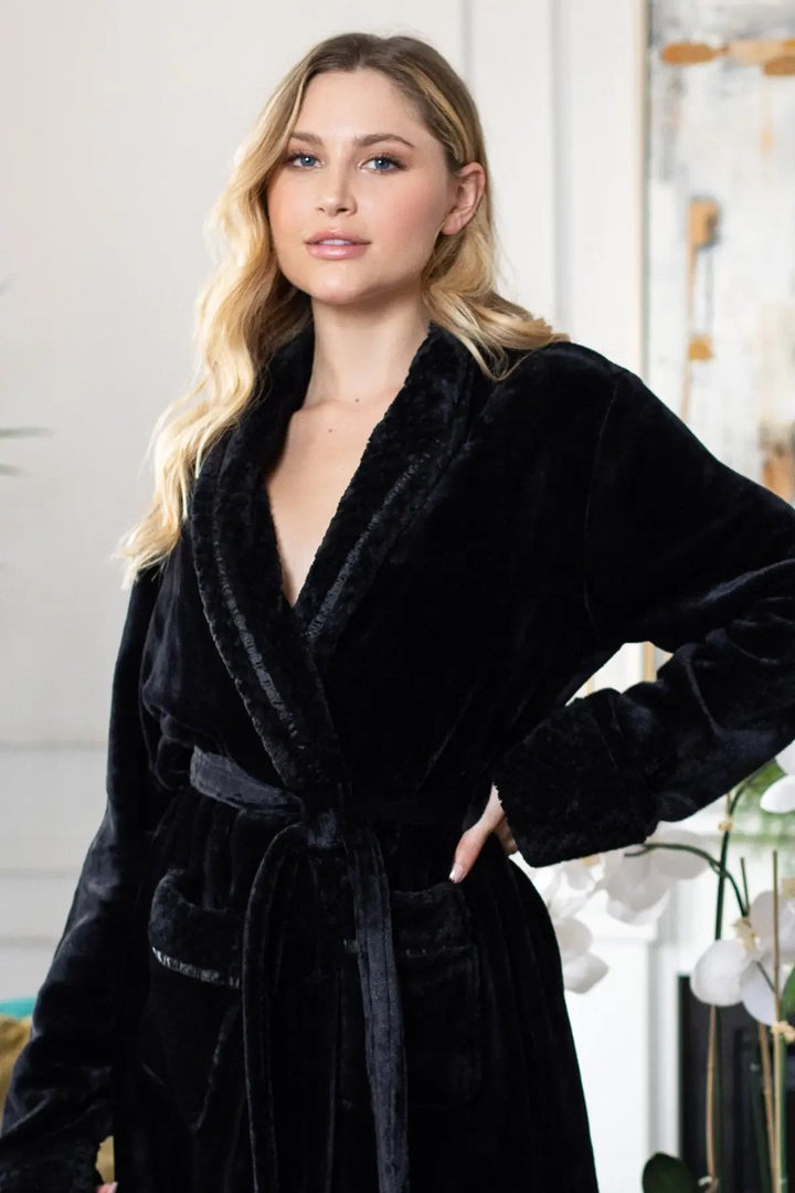 Women's Ultra Soft Plush Bathrobe | CloudSoft Luxury Fleece Robe